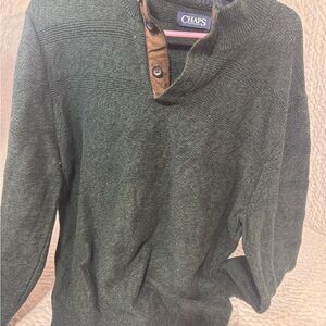 Chaps Men's Olive Crewneck Sweater